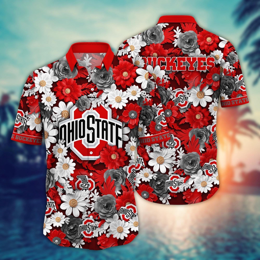 NCAA Ohio State Buckeyes Hawaiian Shirt Blossom Burst Bliss For Sports Fans