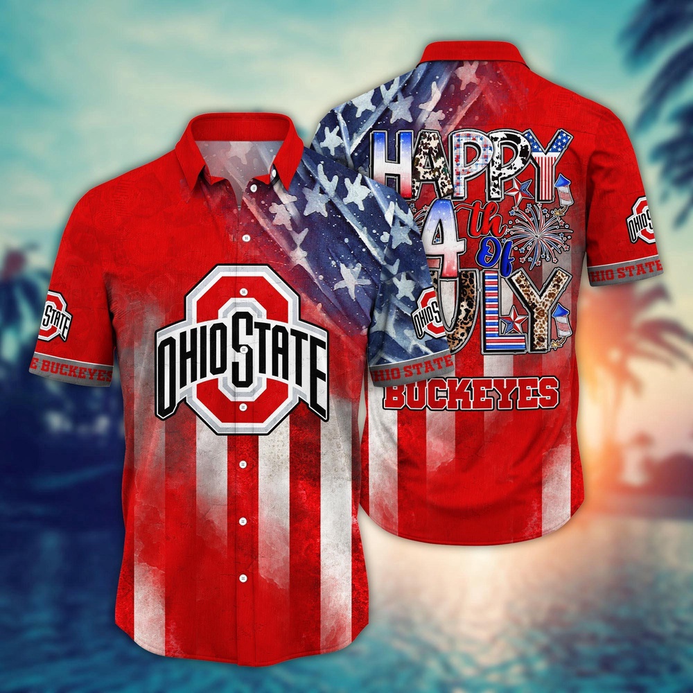 NCAA Ohio State Buckeyes Hawaiian Shirt Breeze Through NCAA Gift For Fans