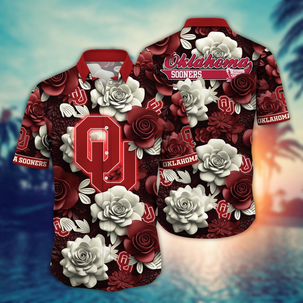NCAA Oklahoma Sooners Hawaiian Shirt Floral Rhapsody For Sports Fans