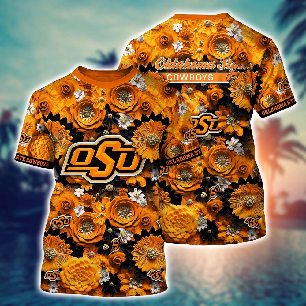 NCAA Oklahoma State Cowboys 3D T-Shirt Athletic Aura Trends For Sports Fans NCAA Oklahoma State Cowboys 3D T-Shirt Athletic Aura Trends For Sports Fans