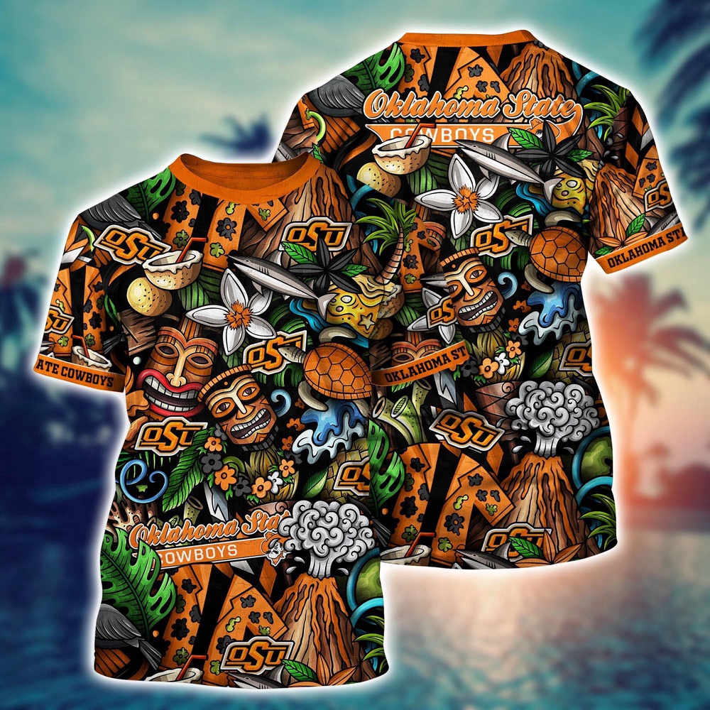 NCAA Oklahoma State Cowboys 3D T-Shirt Athletic Style For Fans NCAA Oklahoma State Cowboys 3D T-Shirt Athletic Style For Fans