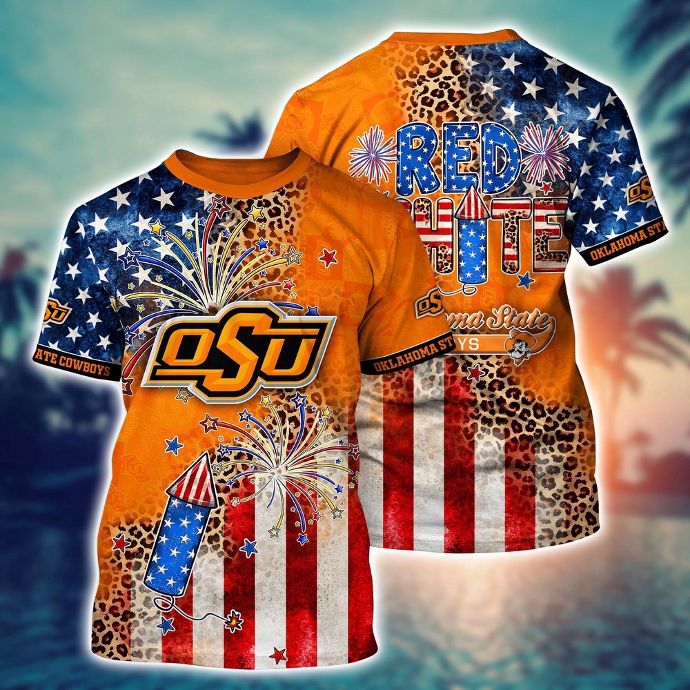NCAA Oklahoma State Cowboys 3D T-Shirt Sleek Campus Style For Fans NCAA Oklahoma State Cowboys 3D T-Shirt Sleek Campus Style For Fans