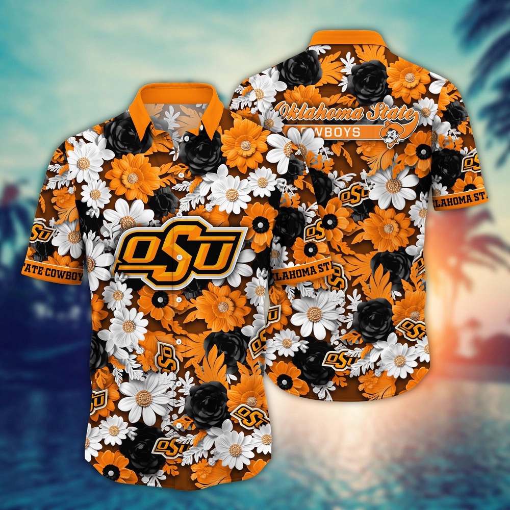 NCAA Oklahoma State Cowboys Hawaiian Shirt Blossom Burst Bliss For Sports Fans