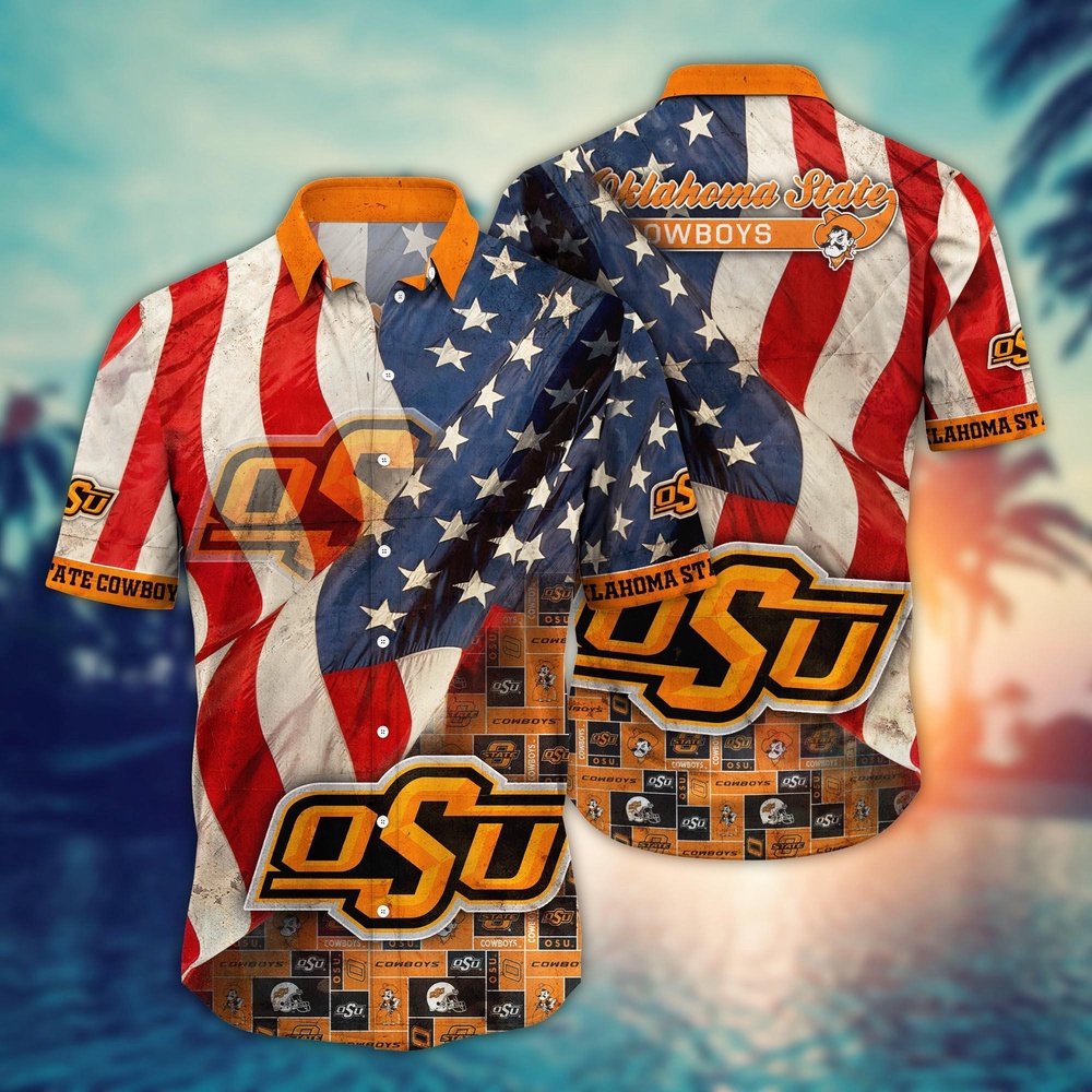 NCAA Oklahoma State Cowboys Hawaiian Shirt Chic Blossom Waltz For Sports Fans