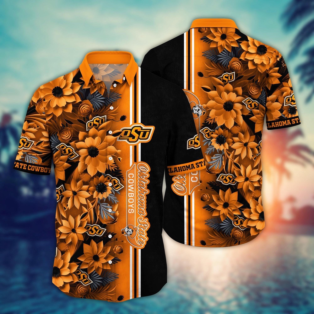 NCAA Oklahoma State Cowboys Hawaiian Shirt Fan Frenzy Aloha Fiesta For Fans