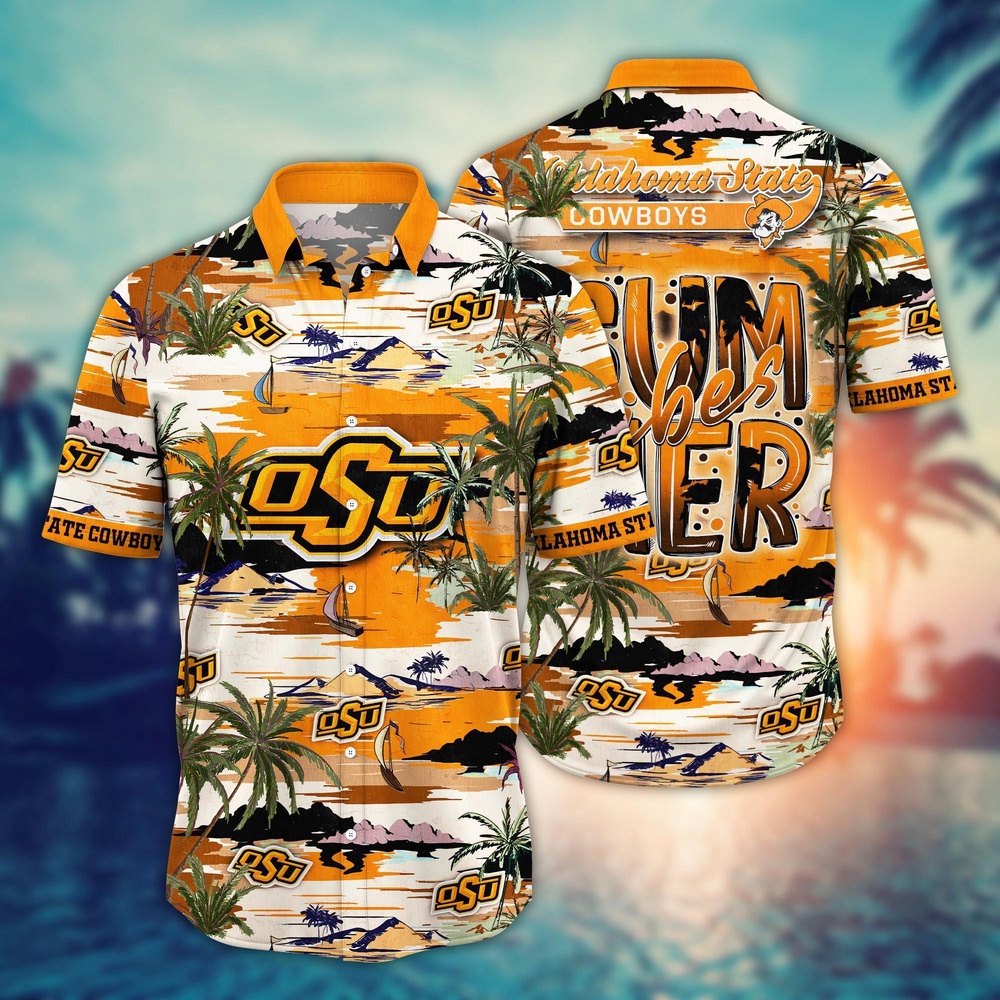 NCAA Oklahoma State Cowboys Hawaiian Shirt Tropical Bliss Brigade For Sports Fans NCAA Oklahoma State Cowboys Hawaiian Shirt Tropical Bliss Brigade For Sports Fans
