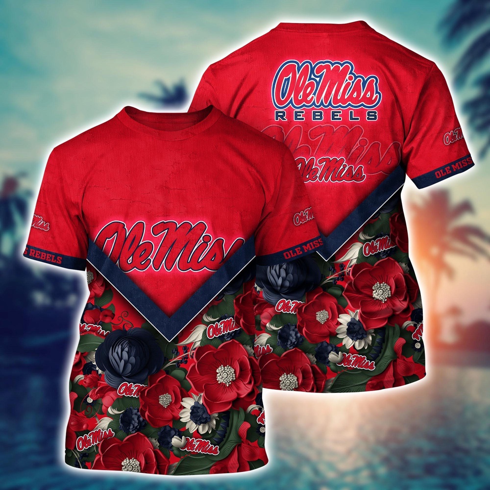 NCAA Ole Miss Rebels 3D T-Shirt Signature Elegance Threads For Sports Fans NCAA Ole Miss Rebels 3D T-Shirt Signature Elegance Threads For Sports Fans