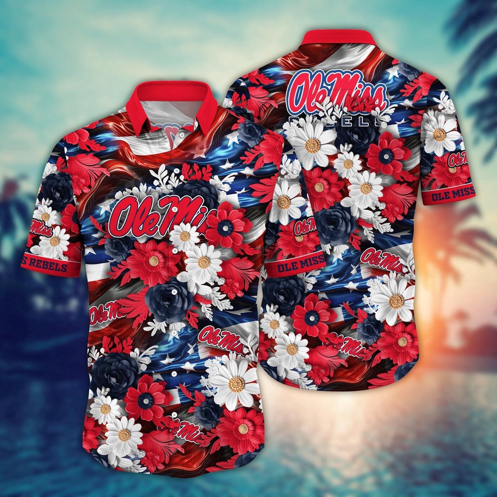 NCAA Ole Miss Rebels Hawaiian Shirt Campus Bloom Elegance Gift For Fans
