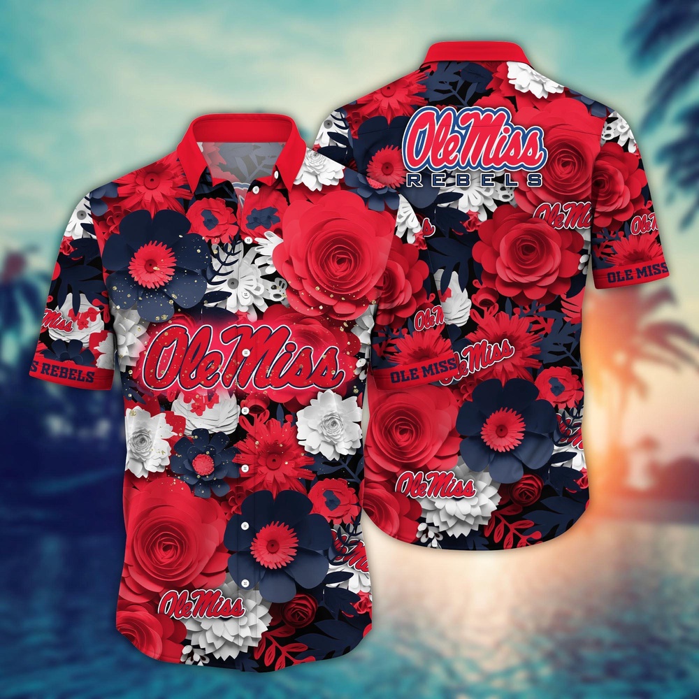 NCAA Ole Miss Rebels Hawaiian Shirt Tropic Tunes For Fans