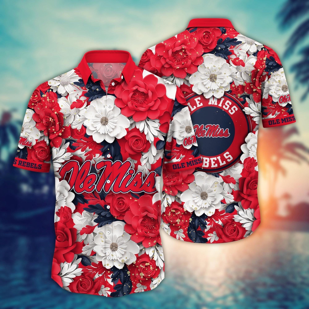 NCAA Ole Miss Rebels Hawaiian Shirt Tropical Euphoria For Fans