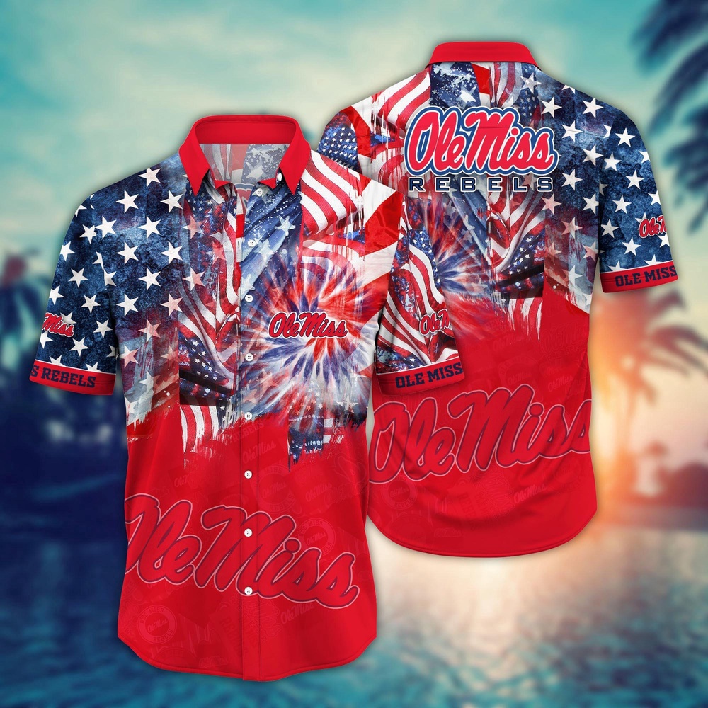 NCAA Ole Miss Rebels Hawaiian Shirt Winning Waves Gift For Fans