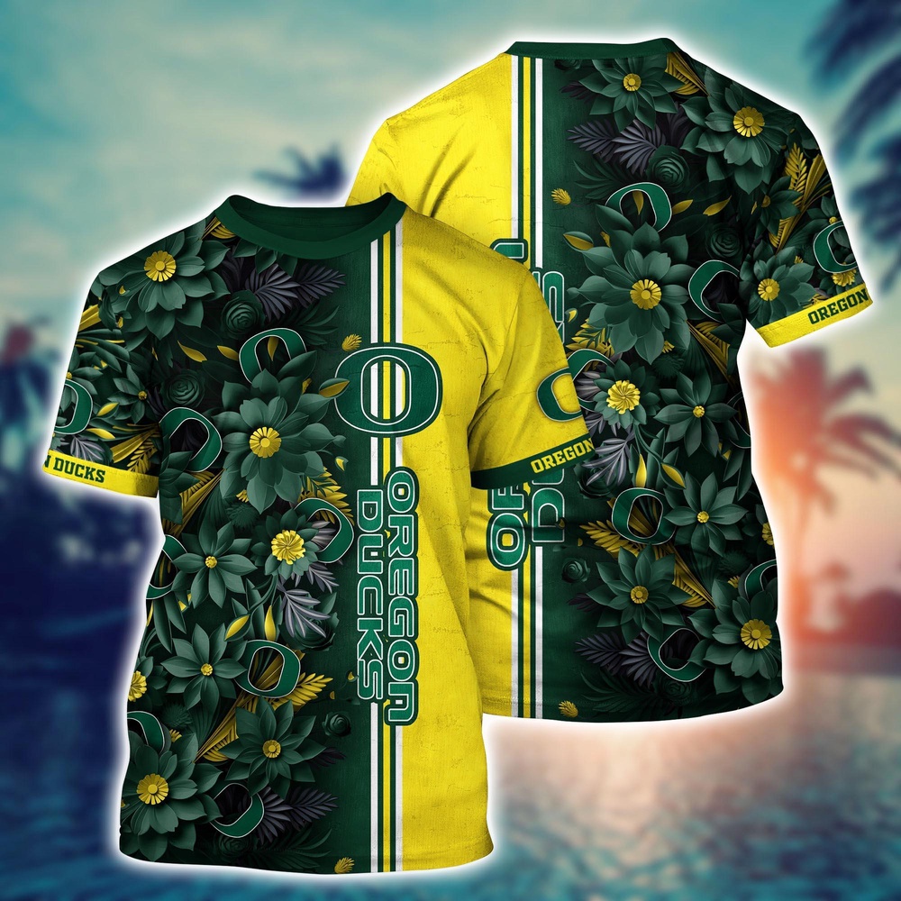 NCAA Oregon Ducks 3D T-Shirt Fashion Fusion Bliss For Sports Fans NCAA Oregon Ducks 3D T-Shirt Fashion Fusion Bliss For Sports Fans