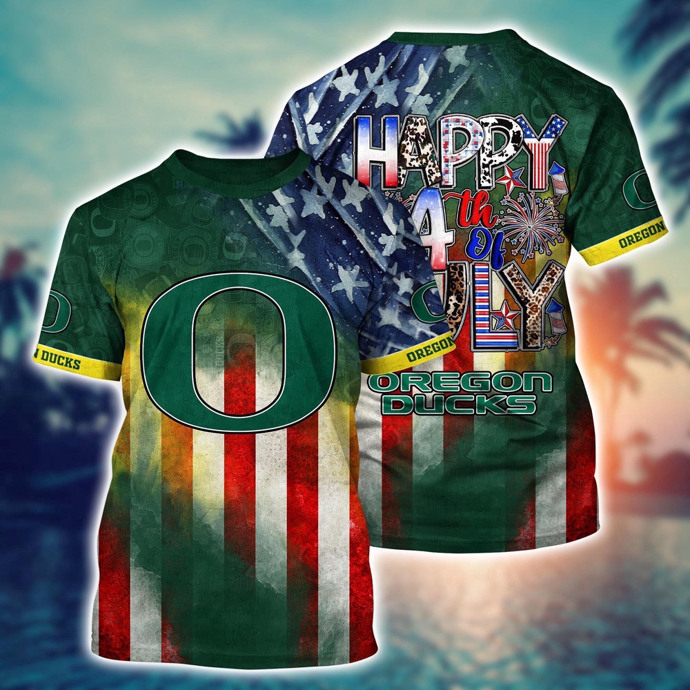 NCAA Oregon Ducks 3D T-Shirt Sporty Bliss For Fans NCAA Oregon Ducks 3D T-Shirt Sporty Bliss For Fans