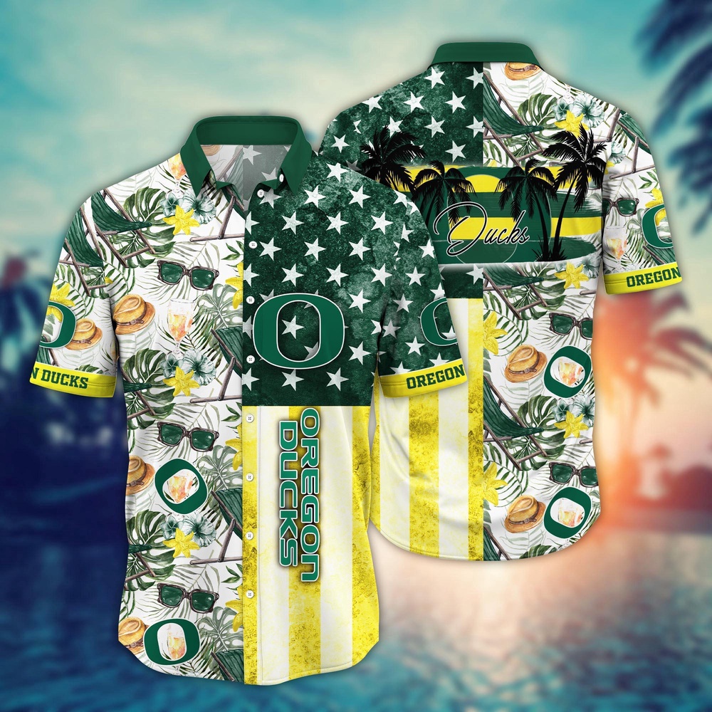 NCAA Oregon Ducks Hawaiian Shirt Glory Garden Gift For Fans