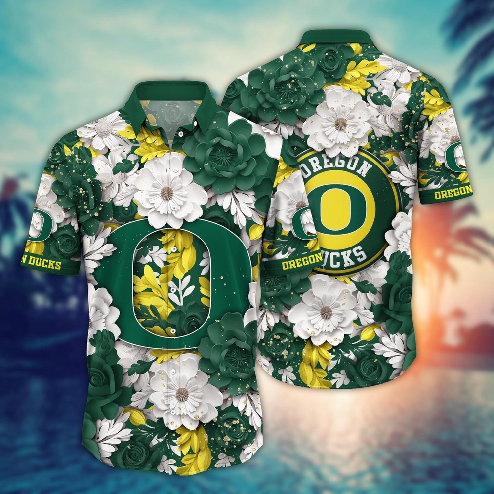 NCAA Oregon Ducks Hawaiian Shirt Tropical Euphoria For Fans NCAA Oregon Ducks Hawaiian Shirt Tropical Euphoria For Fans