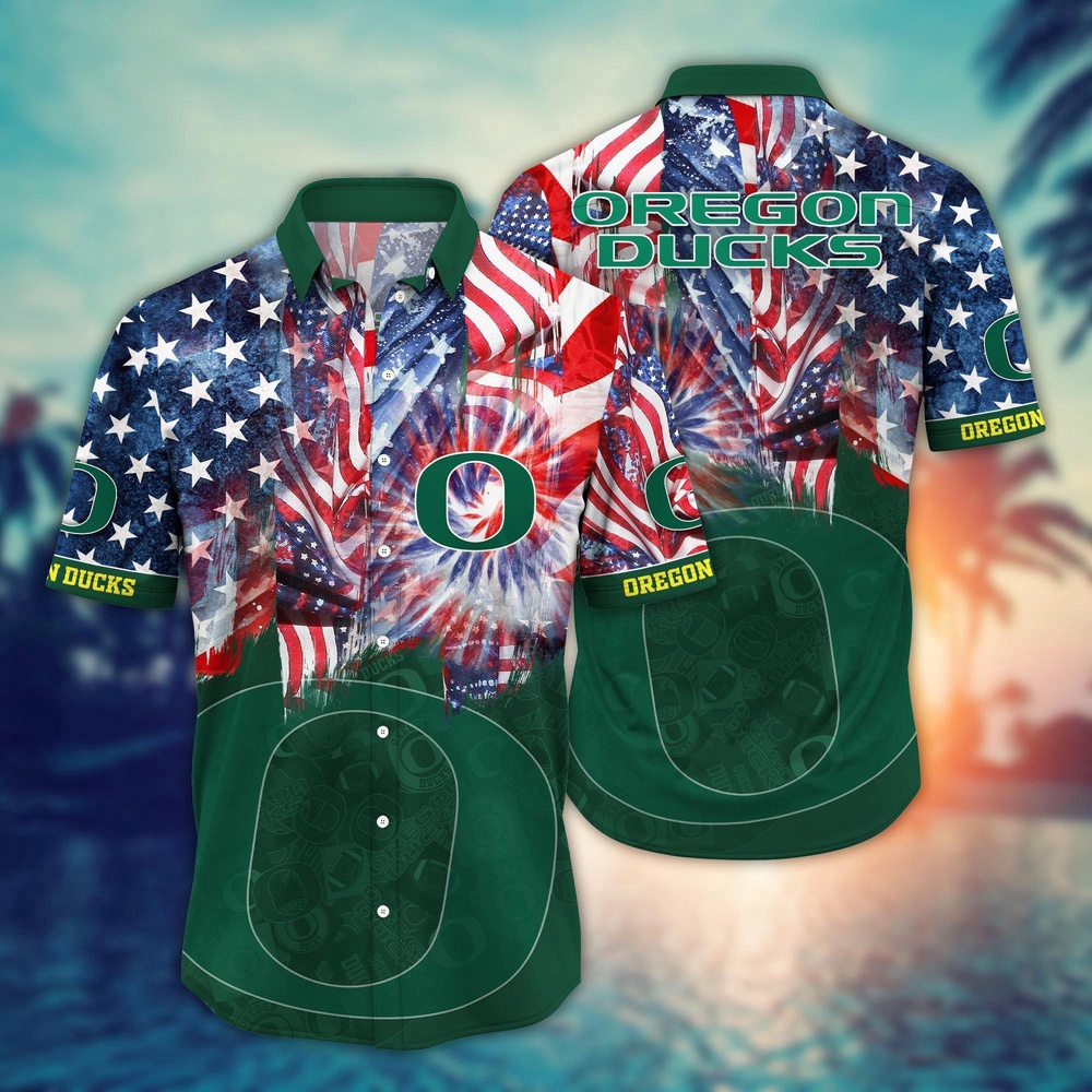 NCAA Oregon Ducks Hawaiian Shirt Winning Waves Gift For Fans