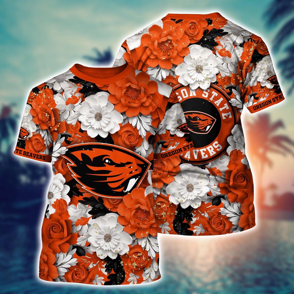 NCAA Oregon State Beavers 3D T-Shirt Casual Elegance Blissful For Sports Fans NCAA Oregon State Beavers 3D T-Shirt Casual Elegance Blissful For Sports Fans