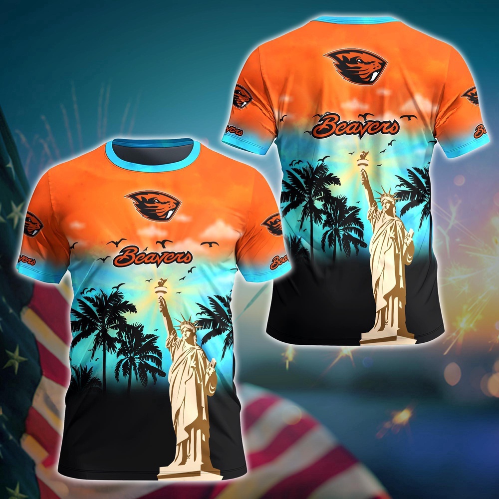 NCAA Oregon State Beavers 3D T-Shirt Chic Campus Vibes Magic For Fans NCAA Oregon State Beavers 3D T-Shirt Chic Campus Vibes Magic For Fans