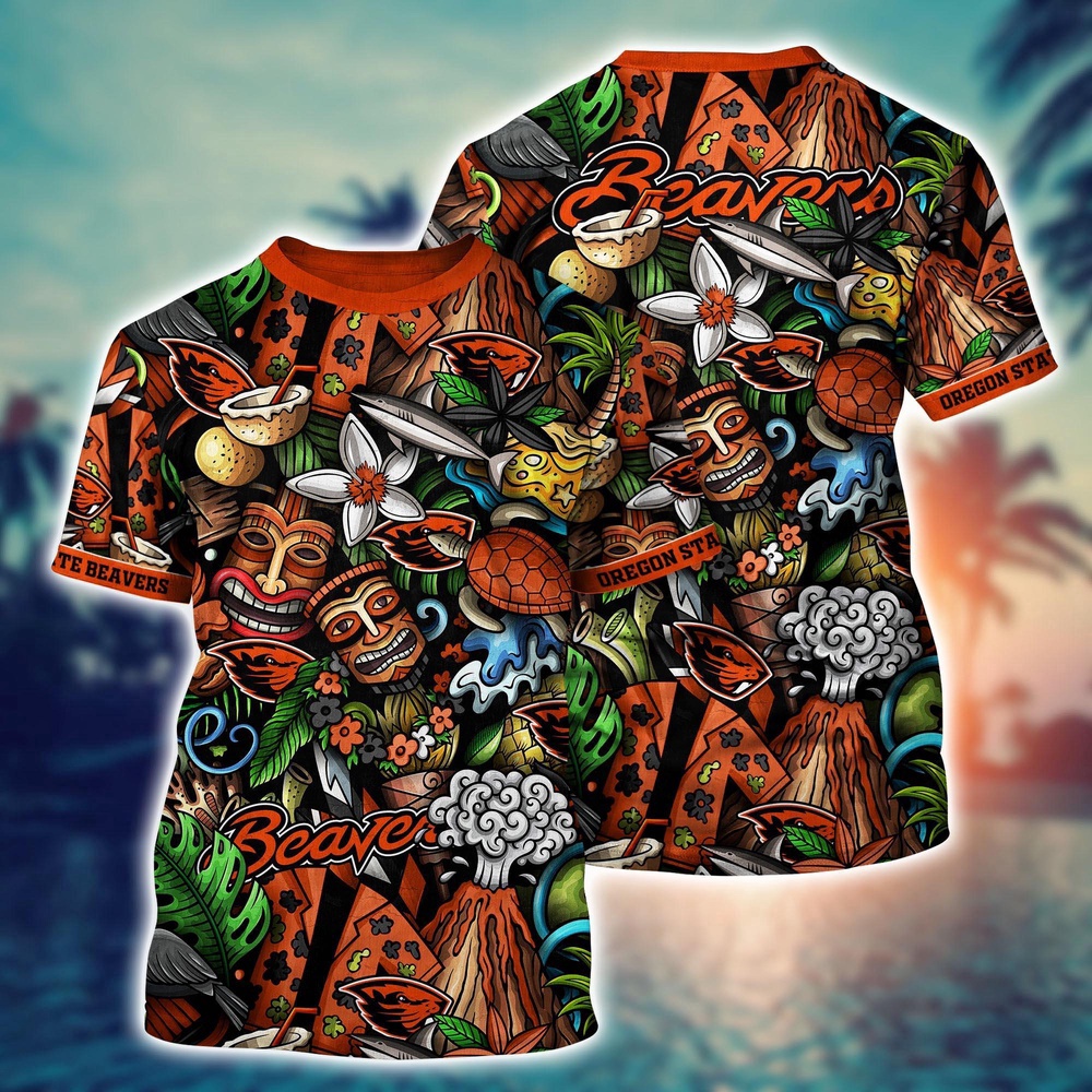 NCAA Oregon State Beavers 3D T-Shirt Fashion Forward Vibes For Fans NCAA Oregon State Beavers 3D T-Shirt Fashion Forward Vibes For Fans
