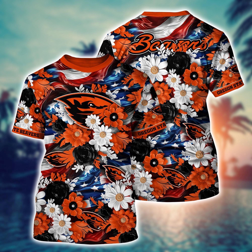 NCAA Oregon State Beavers 3D T-Shirt Fashionable Glamour For Fans NCAA Oregon State Beavers 3D T-Shirt Fashionable Glamour For Fans