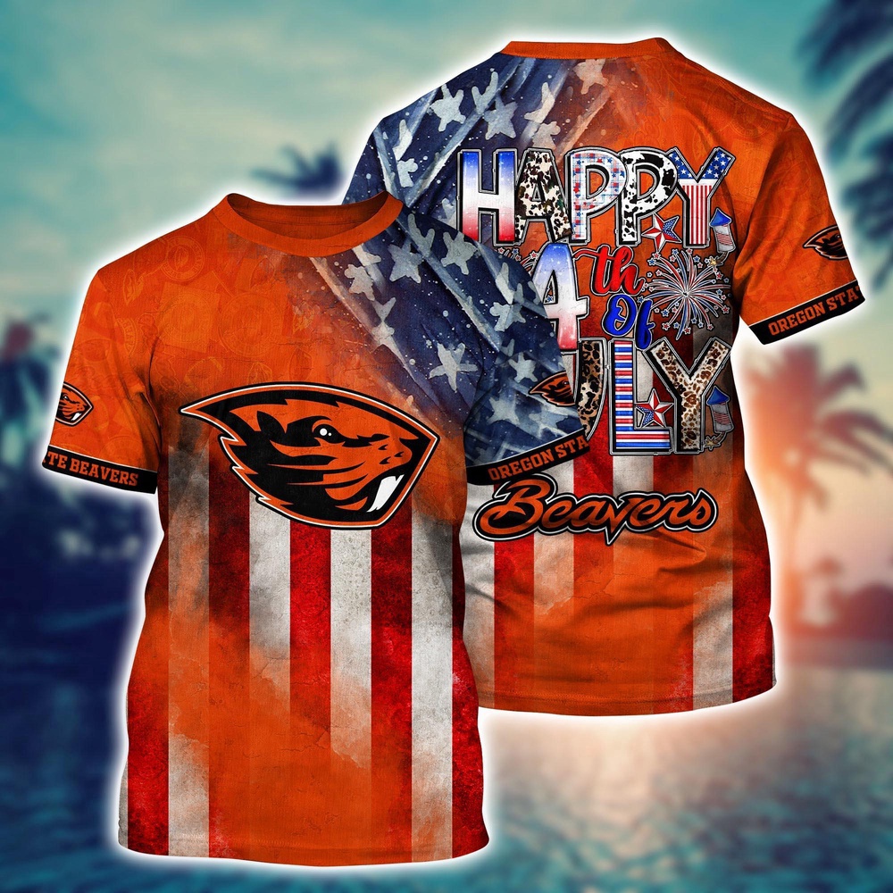 NCAA Oregon State Beavers 3D T-Shirt Sporty Bliss For Fans NCAA Oregon State Beavers 3D T-Shirt Sporty Bliss For Fans