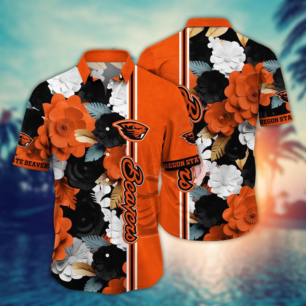 NCAA Oregon State Beavers Hawaiian Shirt Blossom Bliss Cascade For Sports Fans