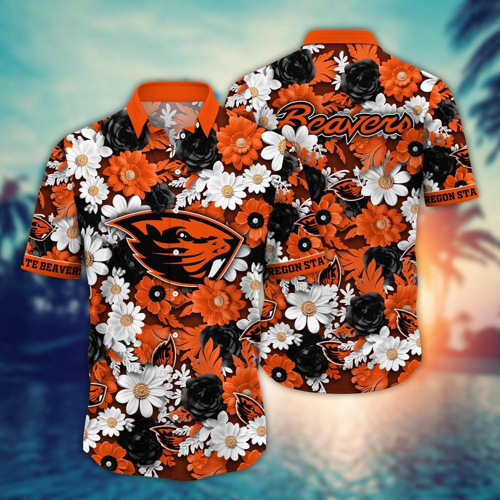 NCAA Oregon State Beavers Hawaiian Shirt Breeze Through Bloom For Sports Fans