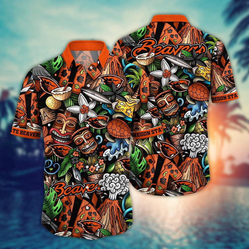 NCAA Oregon State Beavers Hawaiian Shirt Campus Blossom Bliss Gift For Fans