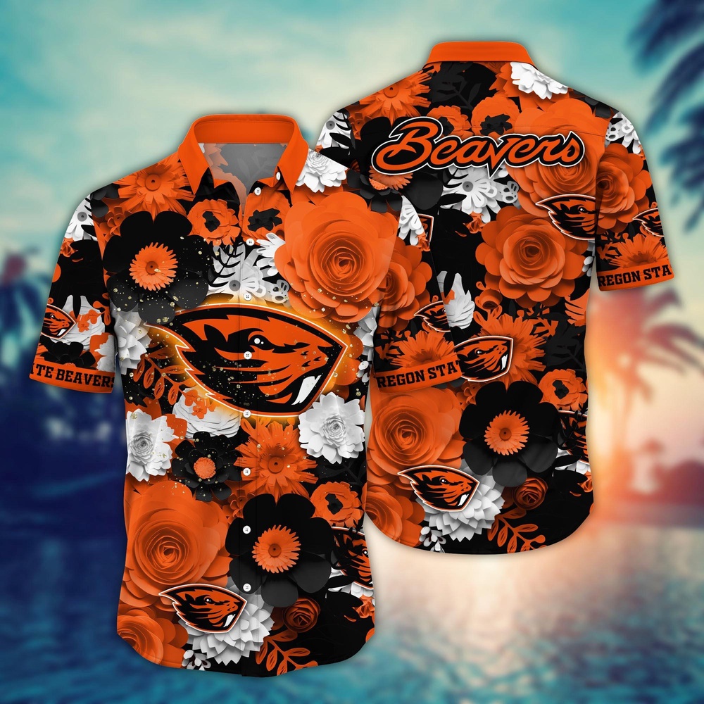 NCAA Oregon State Beavers Hawaiian Shirt Tropic Tunes For Fans