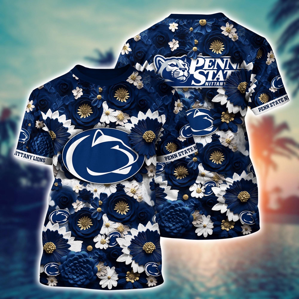 NCAA Penn State Nittany Lions 3D T-Shirt Athletic Aura Trends For Sports Fans NCAA Penn State Nittany Lions 3D T-Shirt Athletic Aura Trends For Sports Fans