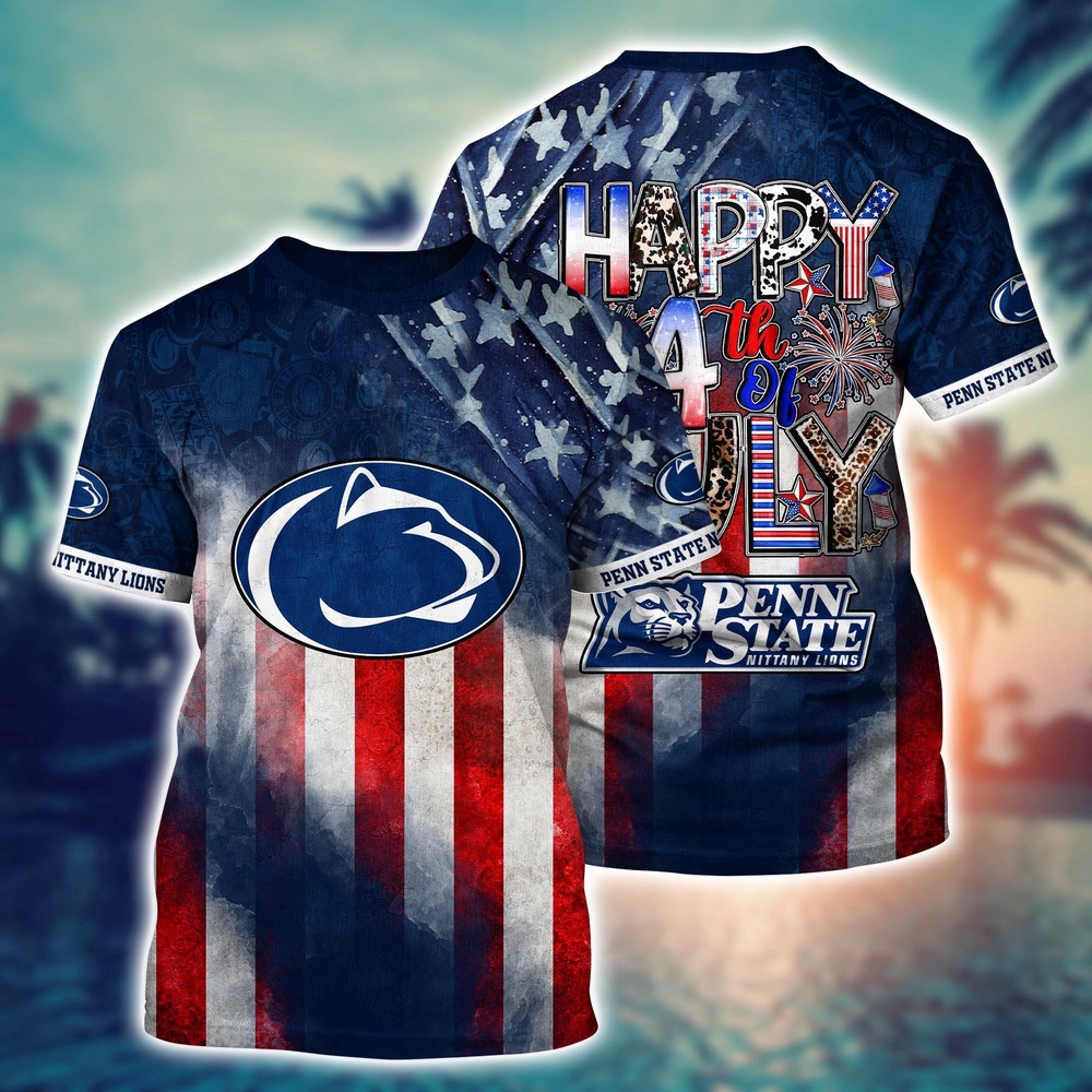 NCAA Penn State Nittany Lions 3D T-Shirt Champion Comfort For Fans NCAA Penn State Nittany Lions 3D T-Shirt Champion Comfort For Fans