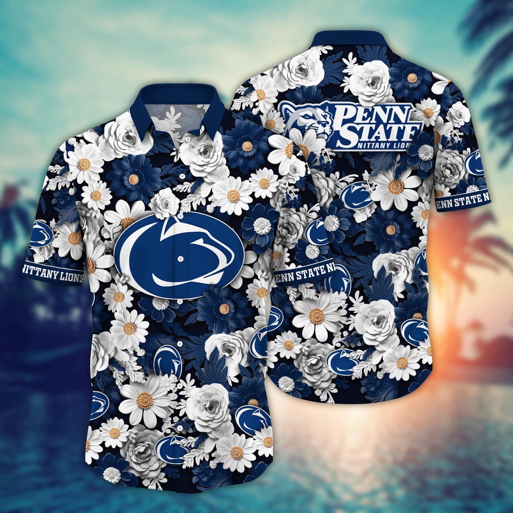 NCAA Penn State Nittany Lions Hawaiian Shirt Blossom Burst Bliss For Sports Fans