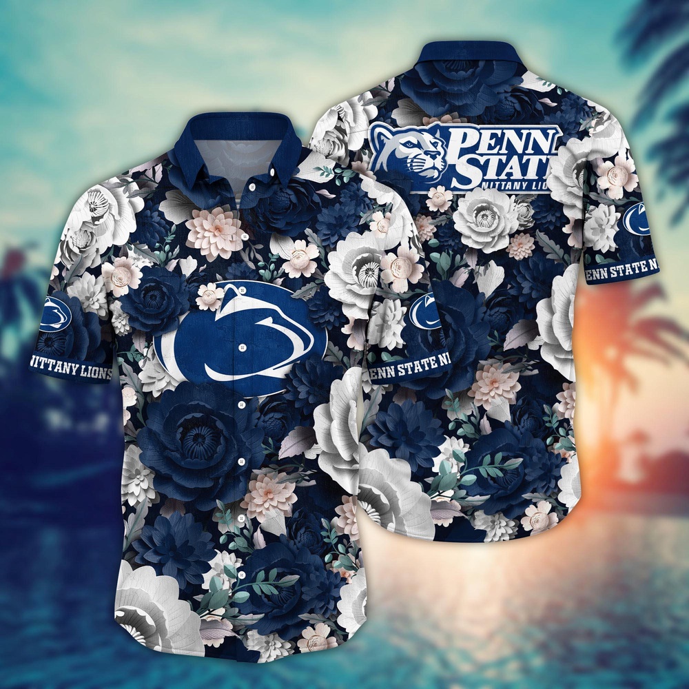 NCAA Penn State Nittany Lions Hawaiian Shirt Champion Bloom Parade For Fans