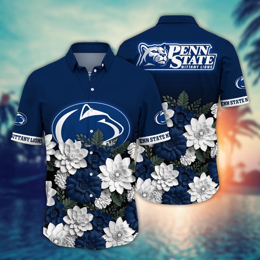 NCAA Penn State Nittany Lions Hawaiian Shirt Cheer Chic Carnival For Fans