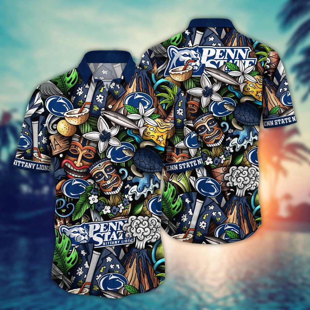 NCAA Penn State Nittany Lions Hawaiian Shirt Goal Line Glory Gift For Fans
