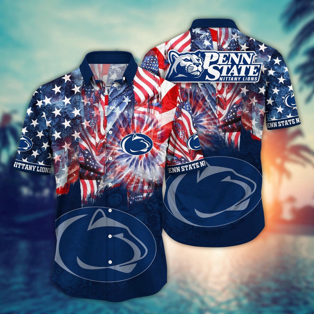 NCAA Penn State Nittany Lions Hawaiian Shirt Sideline Bloom Gift For Fans