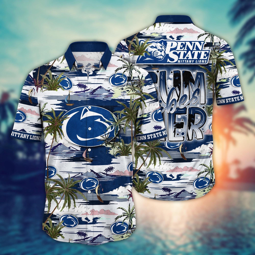 NCAA Penn State Nittany Lions Hawaiian Shirt Tropical Bliss Brigade For Sports Fans
