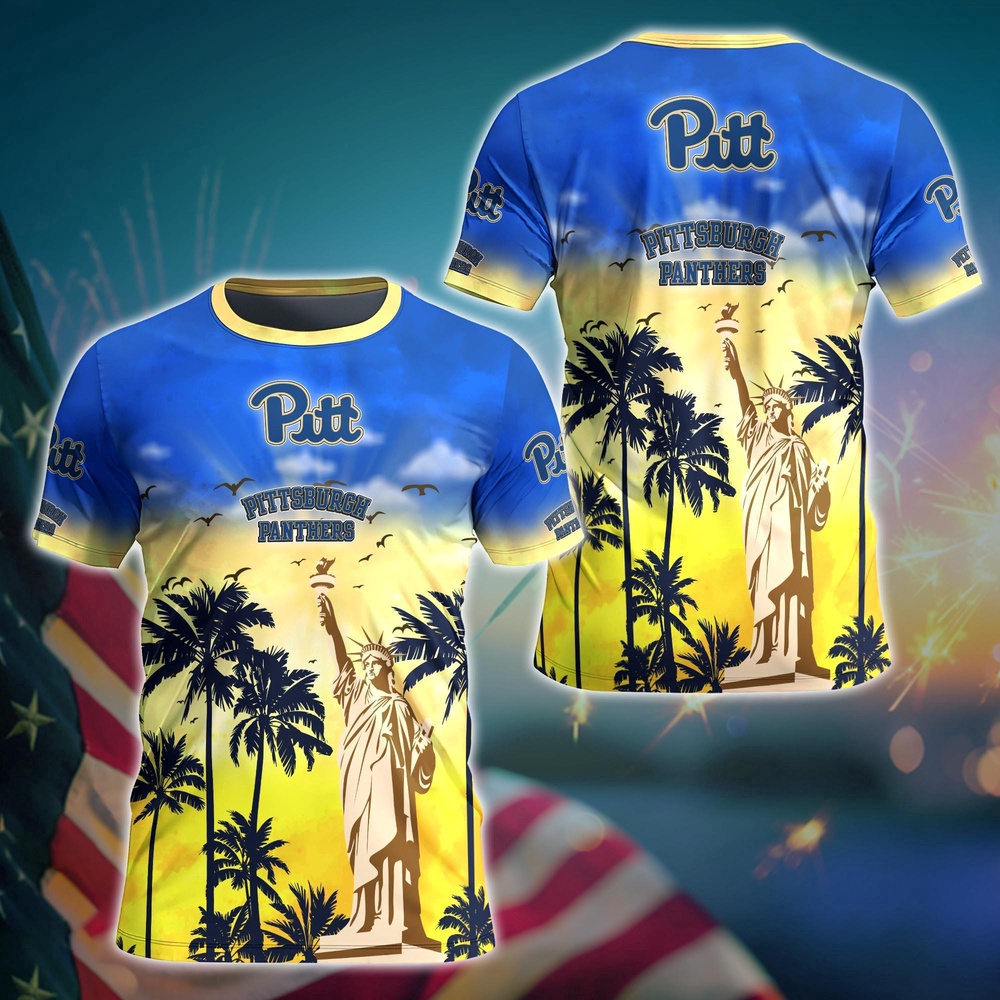 NCAA Pittsburgh Panthers 3D T-Shirt Fashion Forward For Fans NCAA Pittsburgh Panthers 3D T-Shirt Fashion Forward For Fans