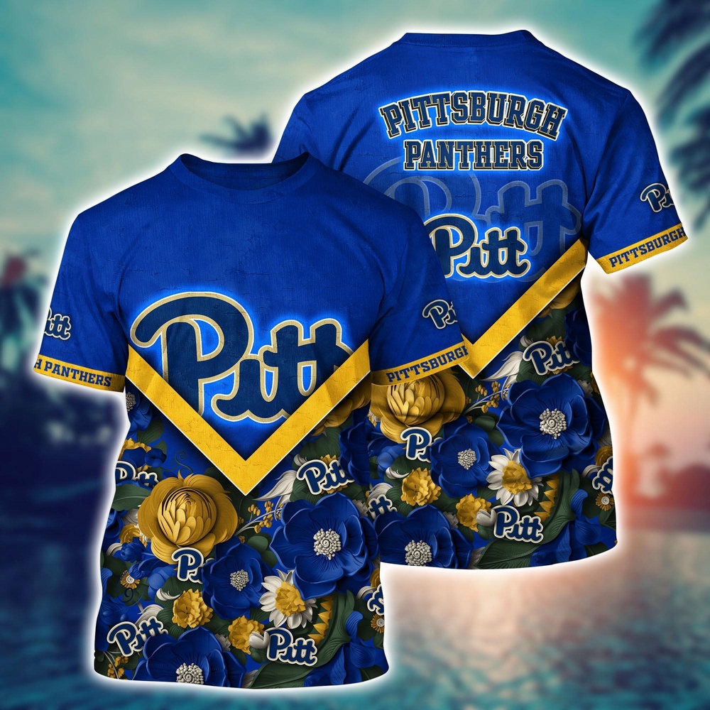 NCAA Pittsburgh Panthers 3D T-Shirt Sporty Elegance Bliss For Sports Fans NCAA Pittsburgh Panthers 3D T-Shirt Sporty Elegance Bliss For Sports Fans