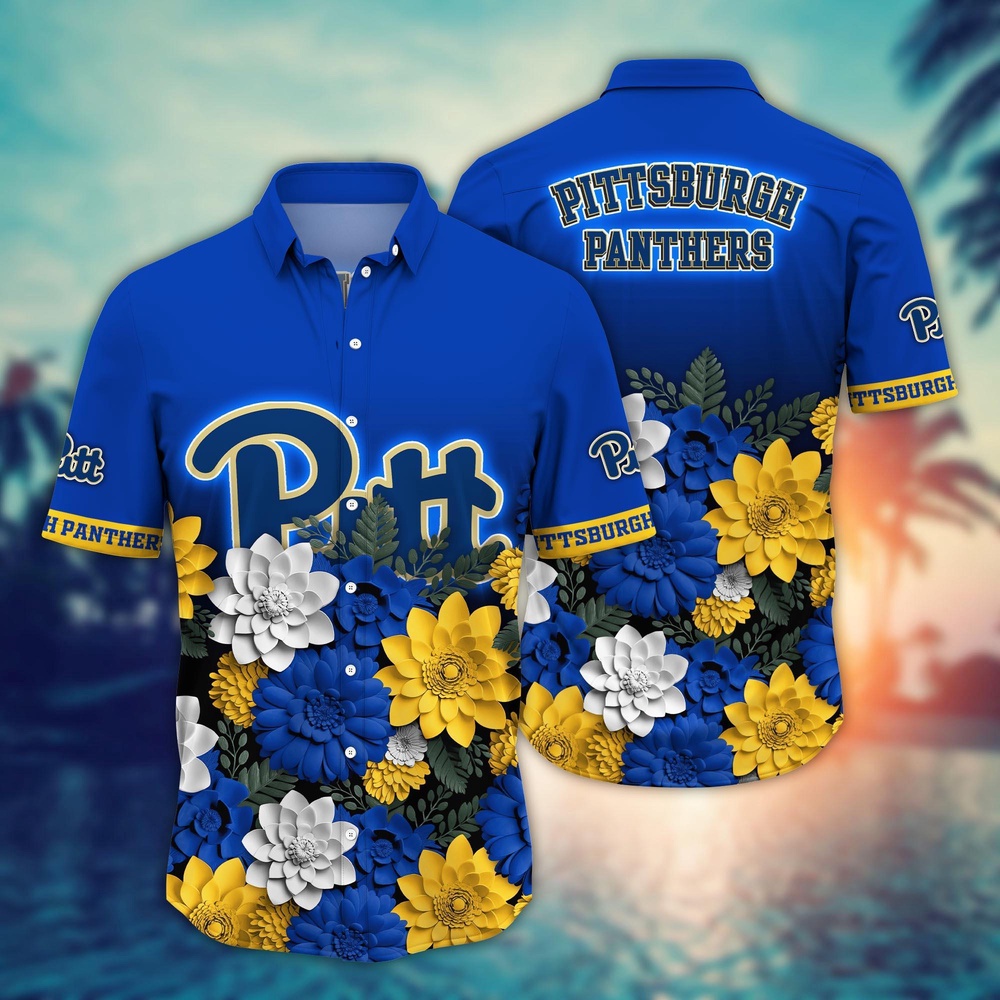 NCAA Pittsburgh Panthers Hawaiian Shirt Blossom Bliss Cascade For Fans NCAA Pittsburgh Panthers Hawaiian Shirt Blossom Bliss Cascade For Fans