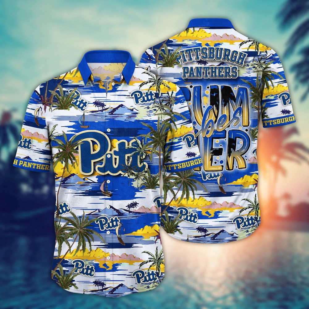 NCAA Pittsburgh Panthers Hawaiian Shirt Palm Tree Paradise For Sports Fans