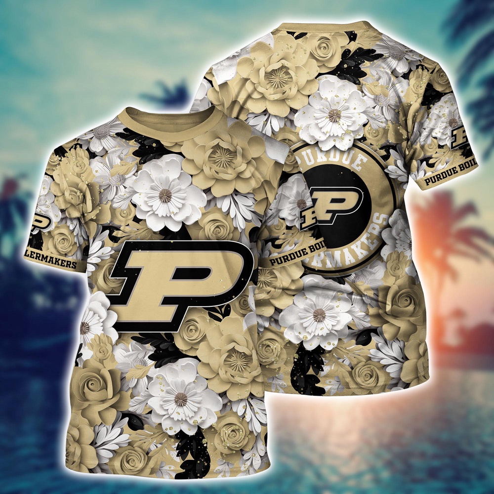 NCAA Purdue Boilermakers 3D T-Shirt Elegance In Style For Sports Fans