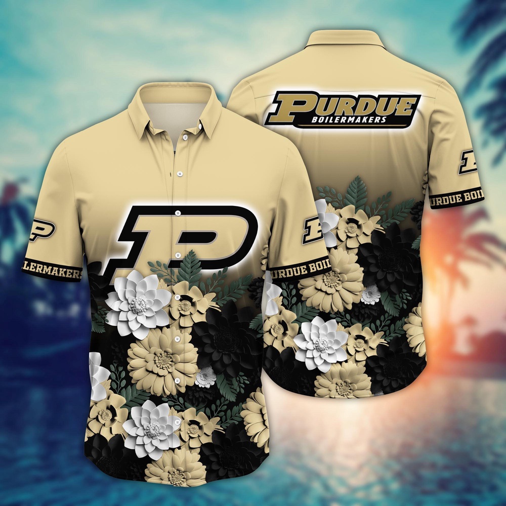NCAA Purdue Boilermakers Hawaiian Shirt Blossom Bliss Cascade For Fans