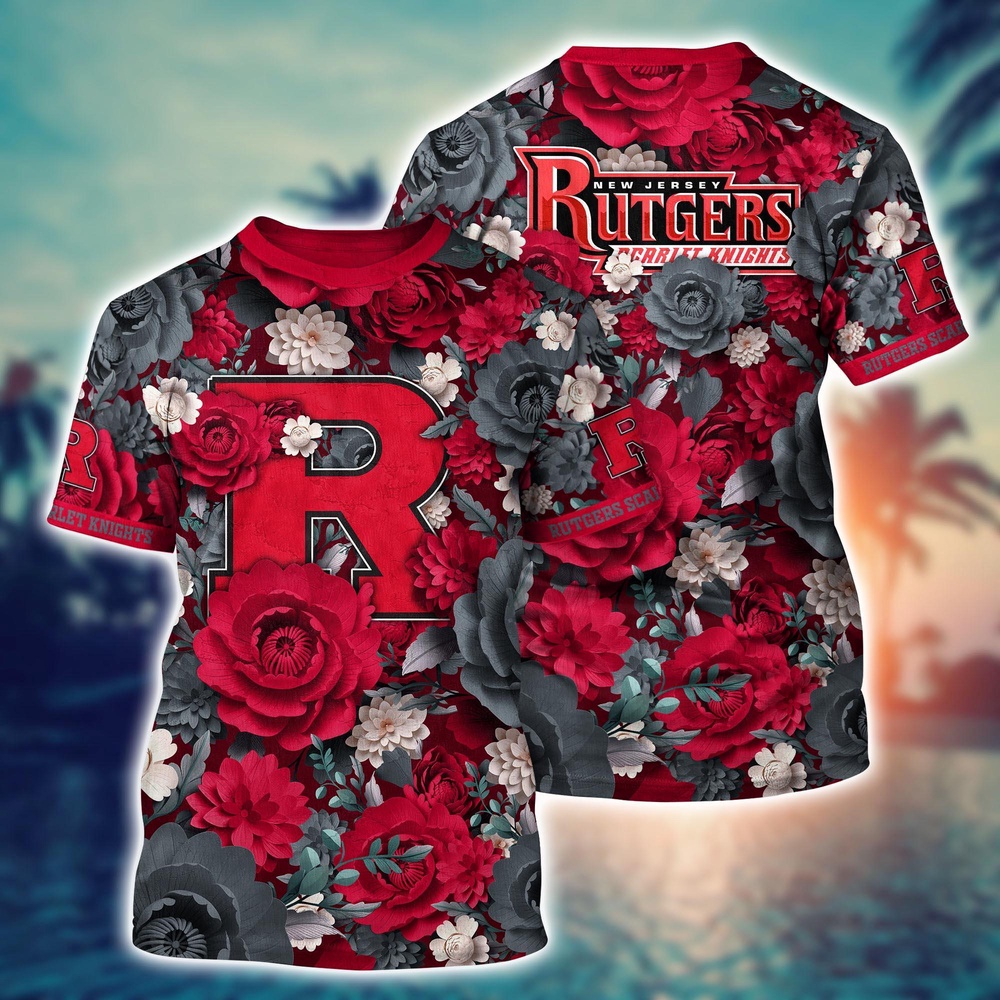 NCAA Rutgers Scarlet Knights 3D T-Shirt Sleek Layers Of Bliss For Sports Fans NCAA Rutgers Scarlet Knights 3D T-Shirt Sleek Layers Of Bliss For Sports Fans