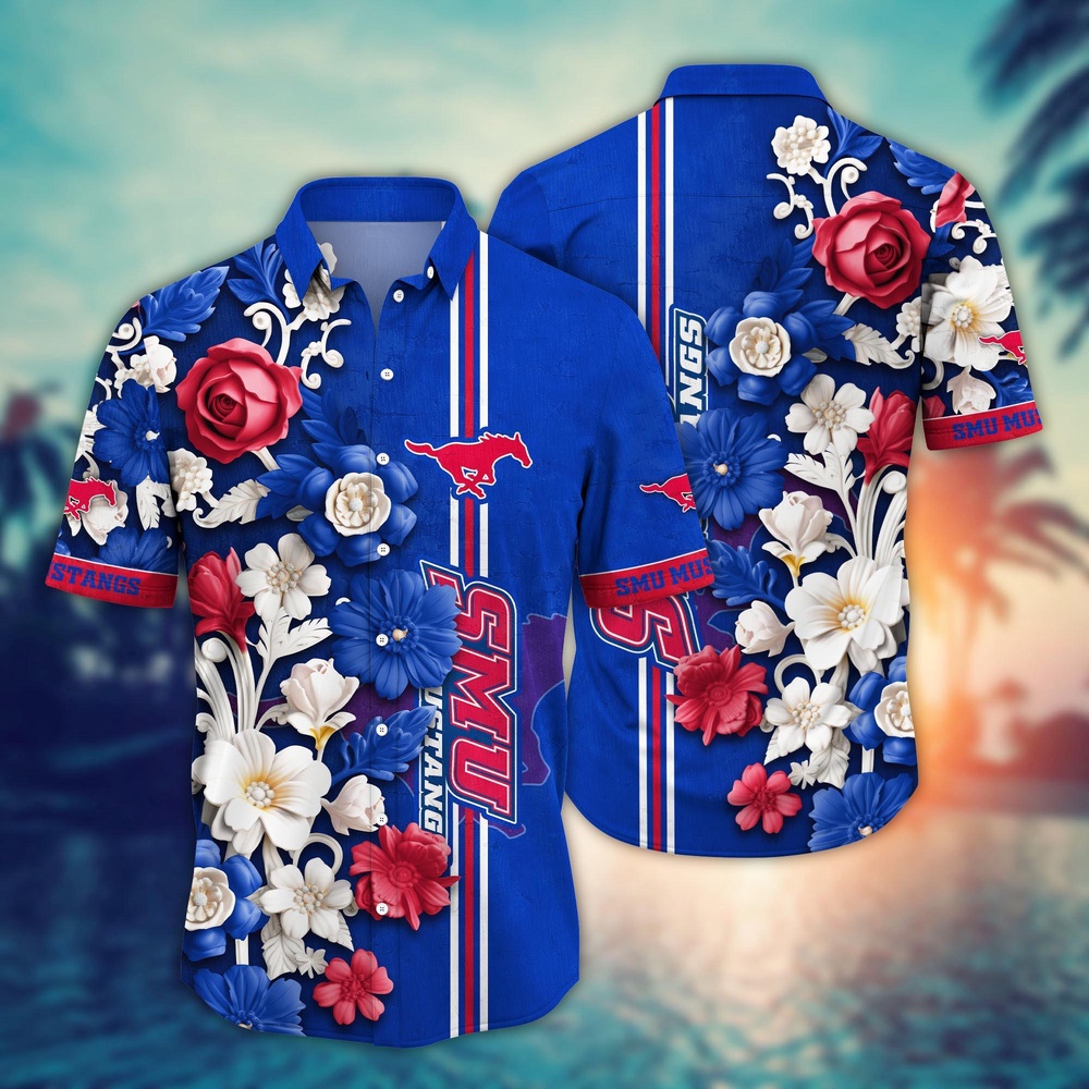 NCAA SMU Mustangs Hawaiian Shirt Breeze Through Glory For Sports Fans NCAA SMU Mustangs Hawaiian Shirt Breeze Through Glory For Sports Fans