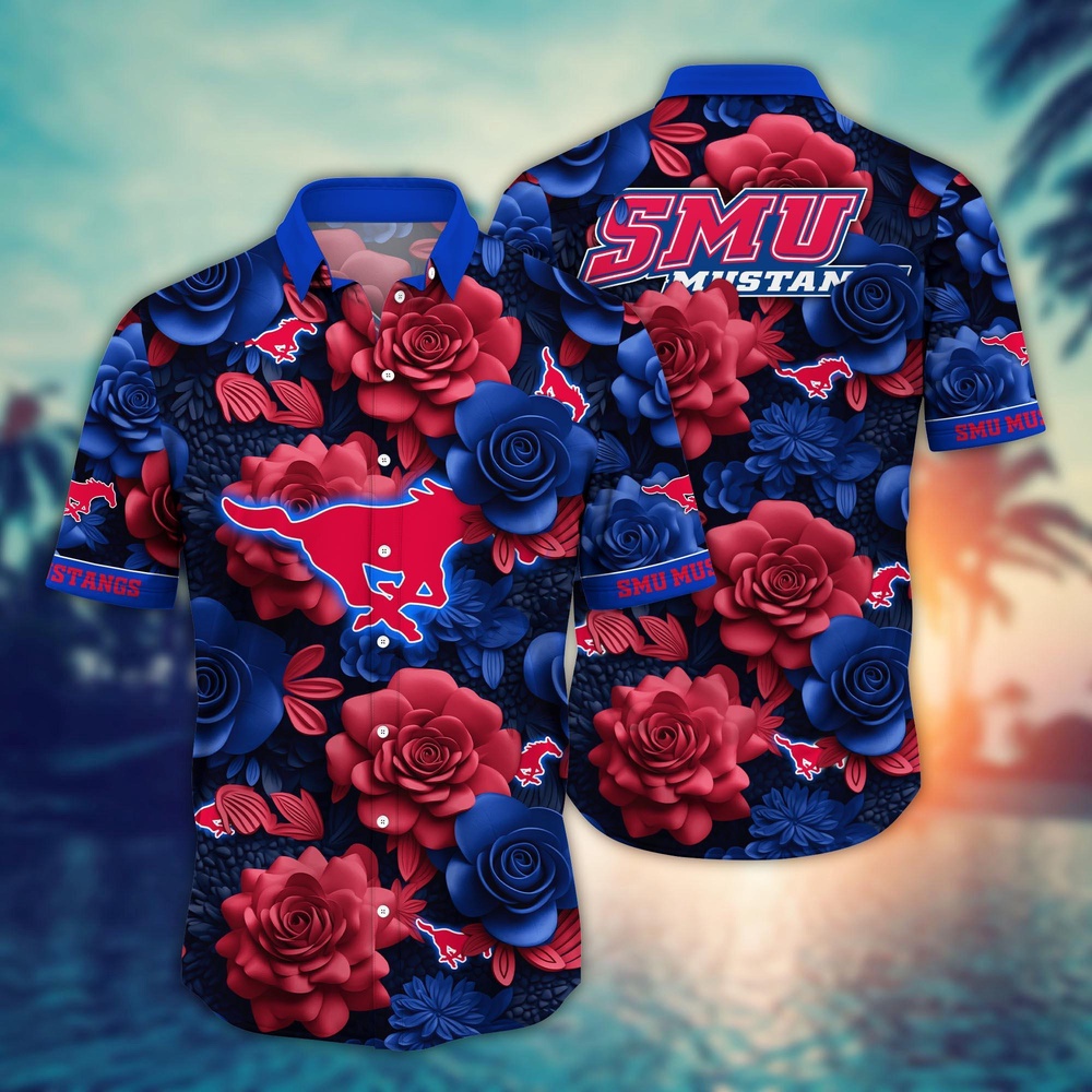 NCAA SMU Mustangs Hawaiian Shirt Campus Carnival For Sports Fans