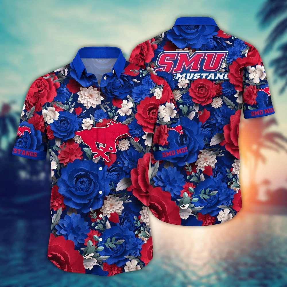 NCAA SMU Mustangs Hawaiian Shirt Champion Elegance For Fans NCAA SMU Mustangs Hawaiian Shirt Champion Elegance For Fans