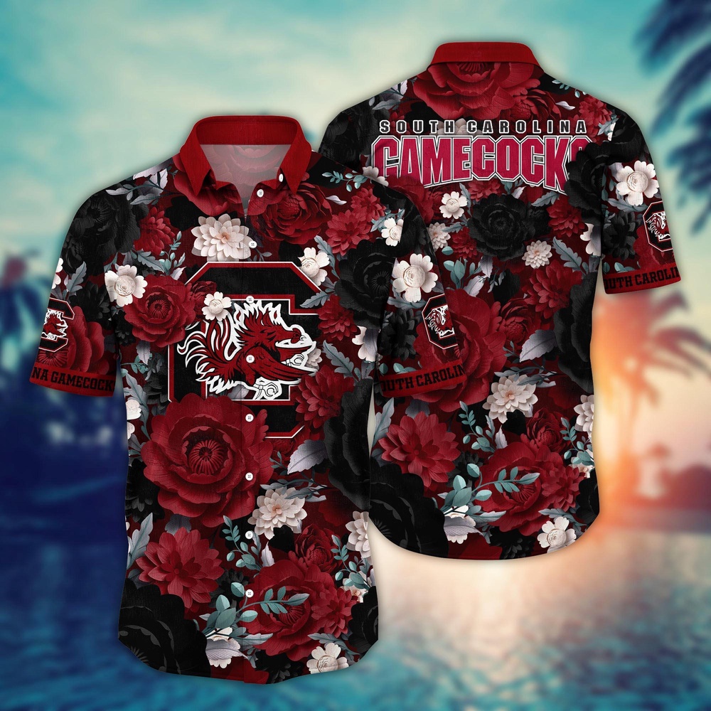 NCAA South Carolina Gamecocks Hawaiian Shirt Champion Bloom Parade For Fans
