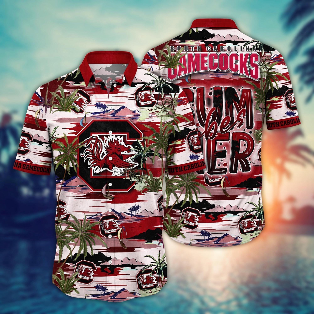 NCAA South Carolina Gamecocks Hawaiian Shirt Tropical Bliss Brigade For Sports Fans NCAA South Carolina Gamecocks Hawaiian Shirt Tropical Bliss Brigade For Sports Fans