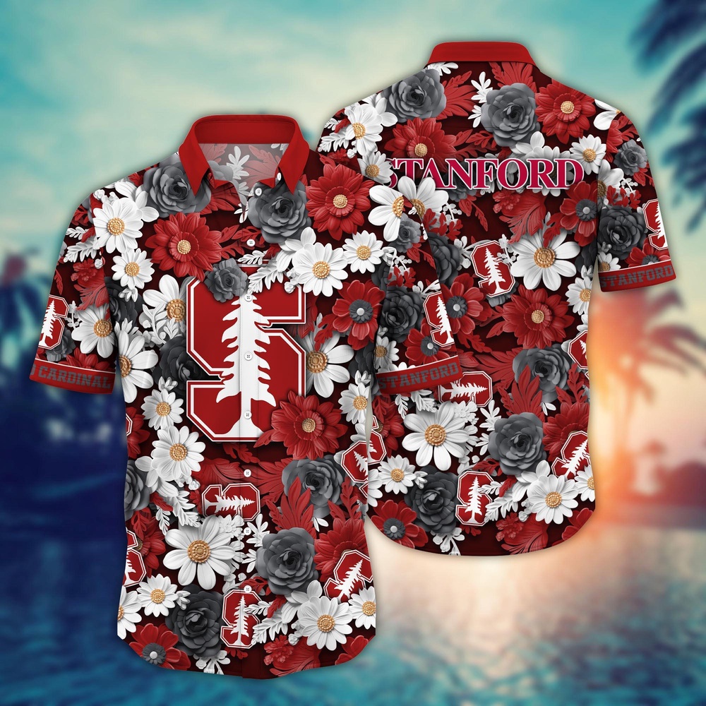 NCAA Stanford Cardinal Hawaiian Shirt Blossom Burst Bliss For Sports Fans NCAA Stanford Cardinal Hawaiian Shirt Blossom Burst Bliss For Sports Fans